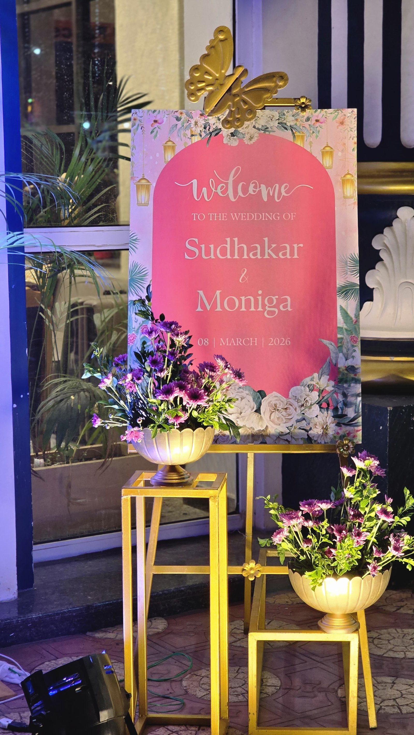 Wedding welcome detail