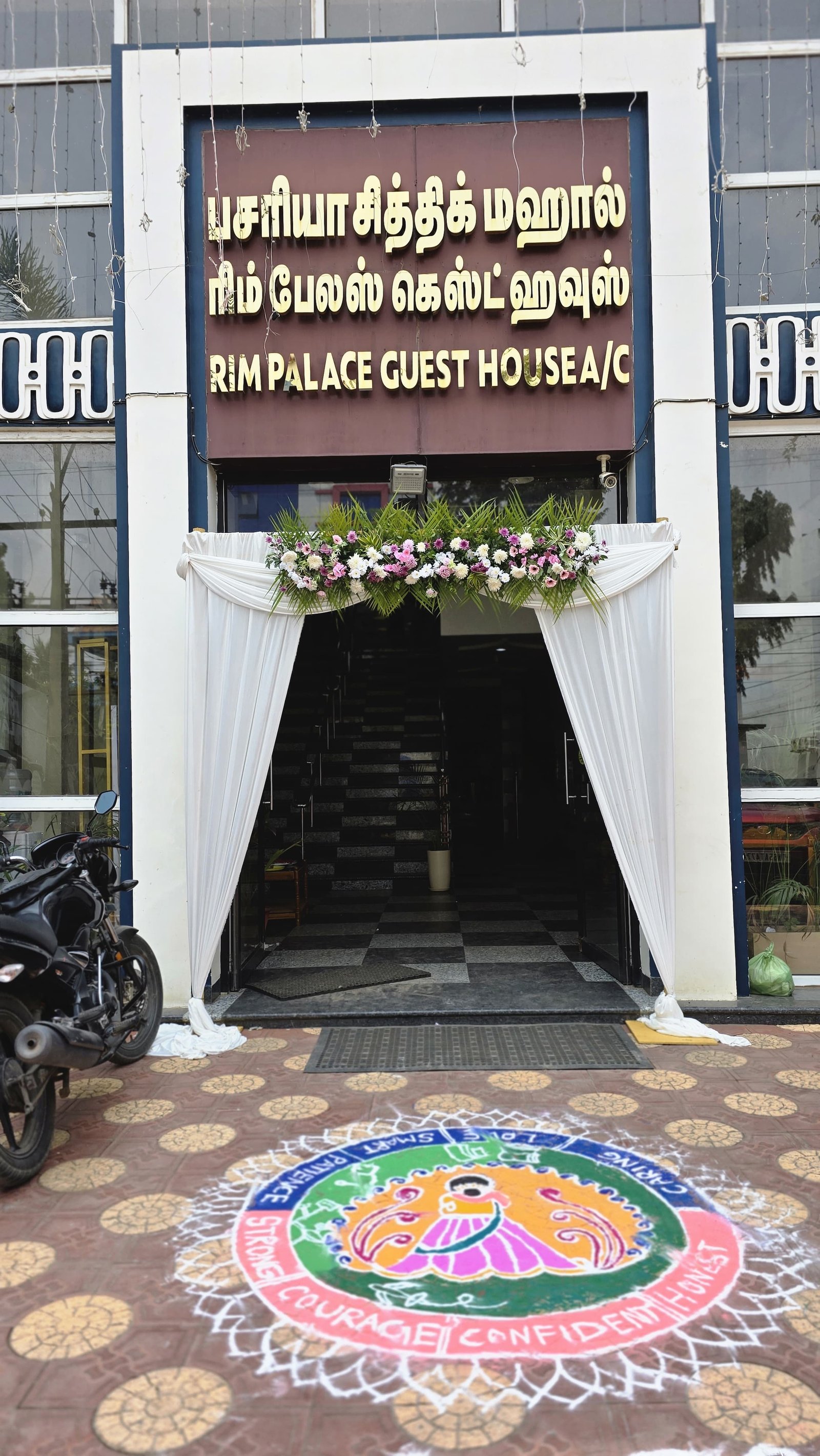 Welcoming venue entrance