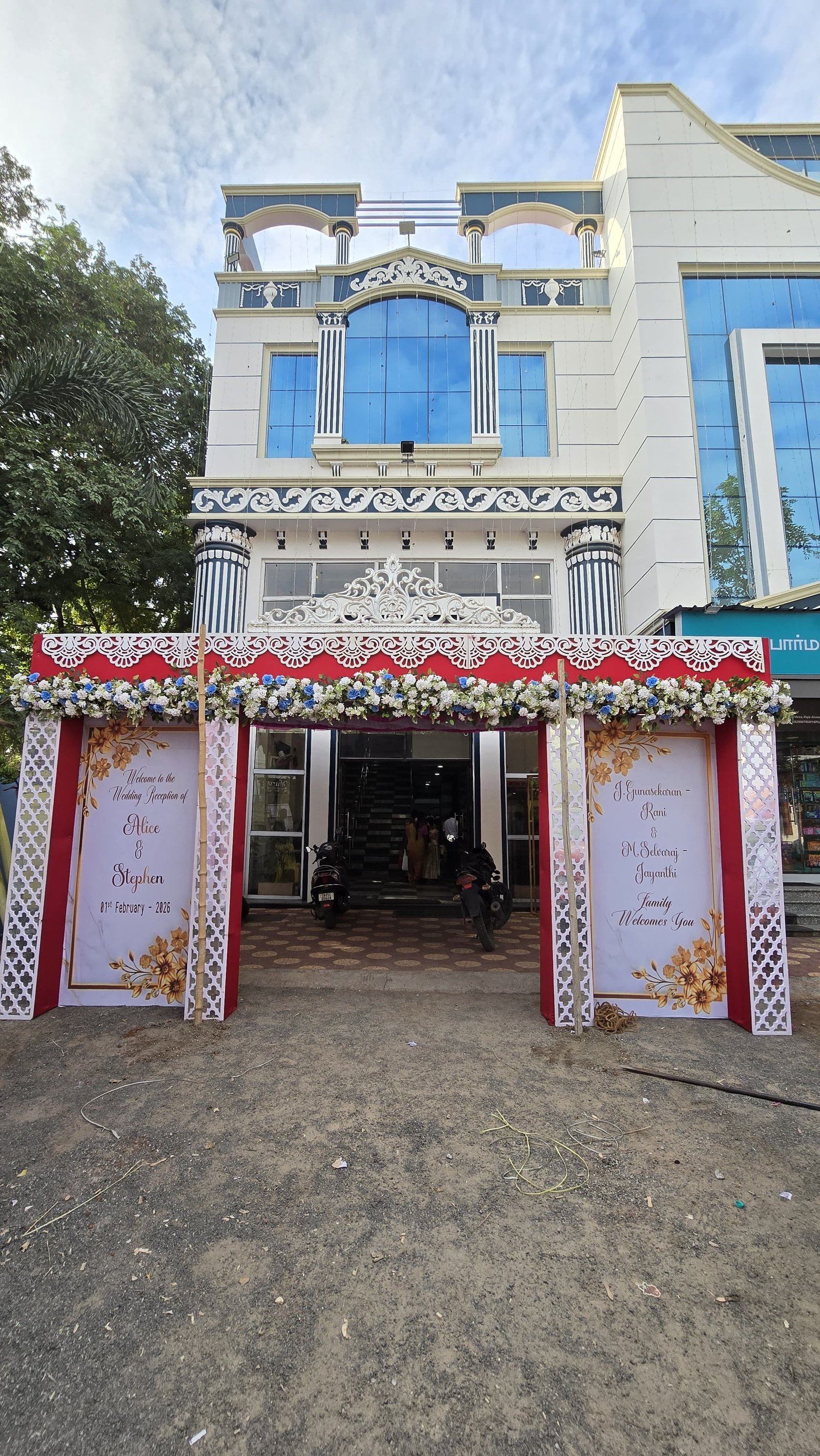 Wedding entrance decoration